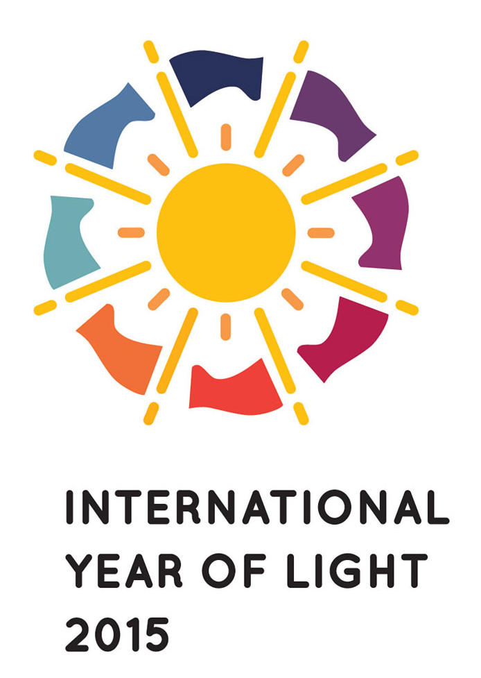 Official logo of the International Year of Light 2015 (vertical).
